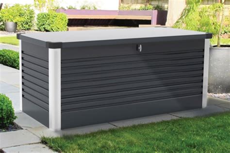 lockable metal garden storage box|lockable metal storage boxes containers.